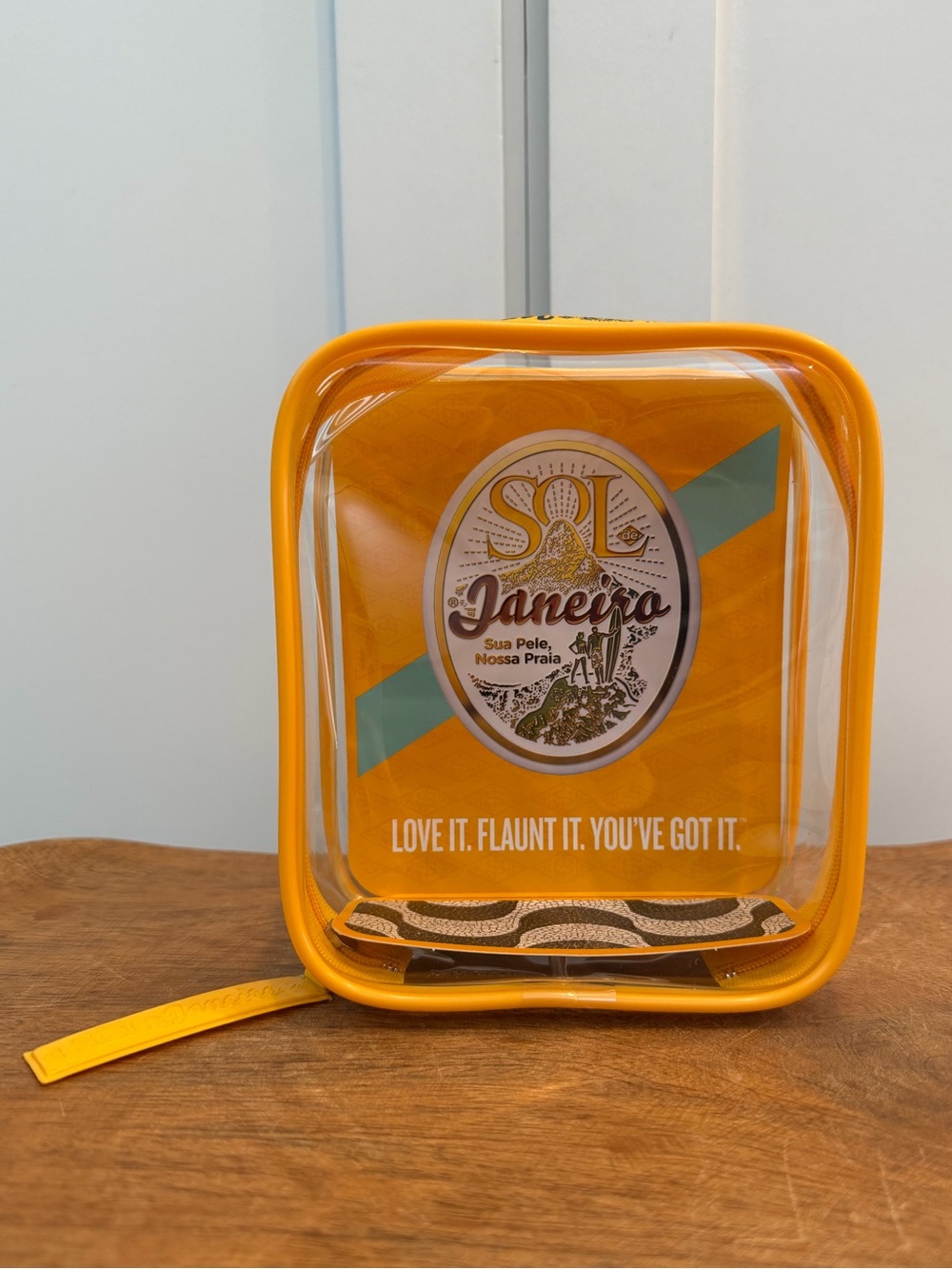 Sol de Janeiro Clear Orange Cosmetic Pouch